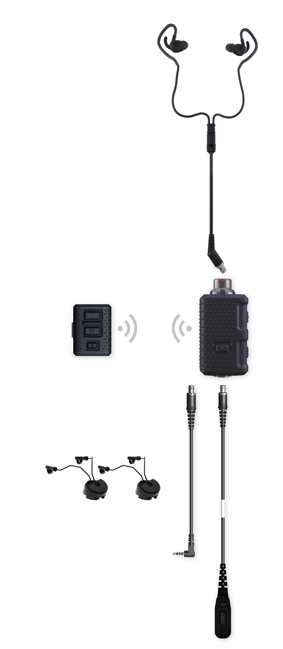 INVISIO system configuration for Riot control in black colour 