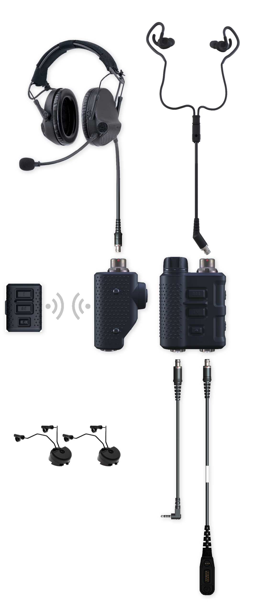 INVISIO system configuration for SWAT in black colour 