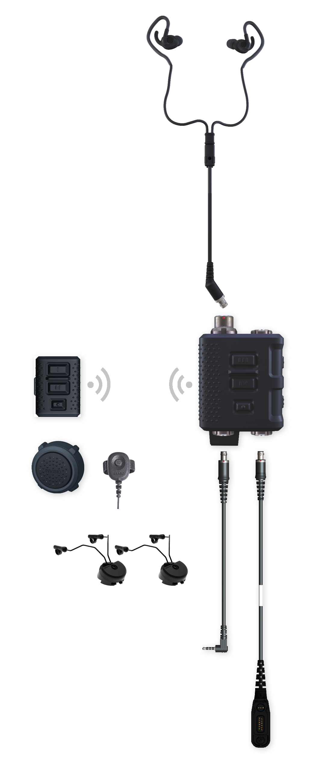 INVISIO system configuration for Sniper in black colour 